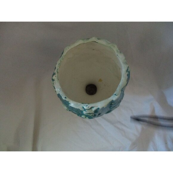 Goblet, Green distressed Goblet Vase with Filigree Vine design by Ardco Japan - Picture 5 of 6